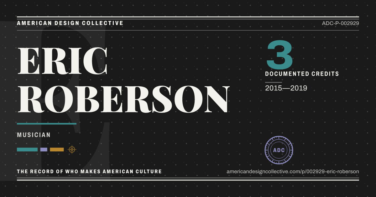 Registry card for ERIC ROBERSON: the ADC seal, ERIC ROBERSON, and how much is on record.