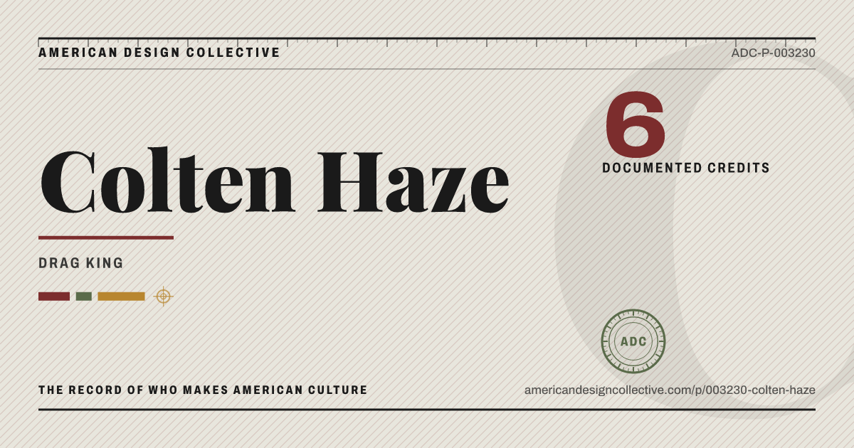 Registry card for Colten Haze: the ADC seal, Colten Haze, and how much is on record.
