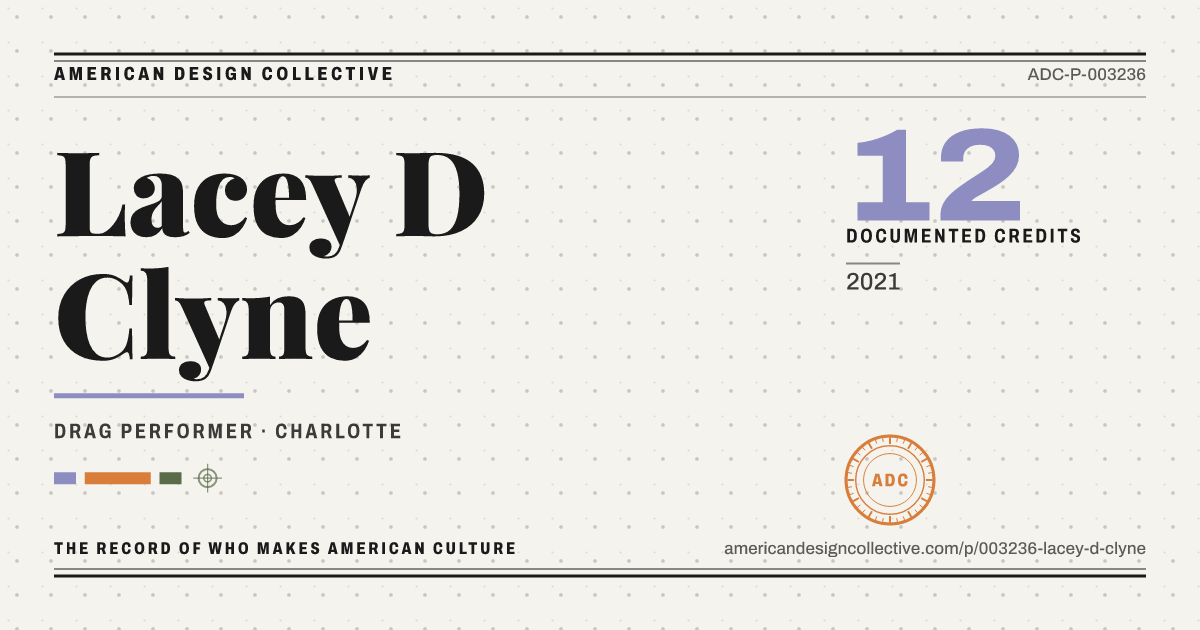 Registry card for Lacey D Clyne: the ADC seal, Lacey D Clyne, and how much is on record.