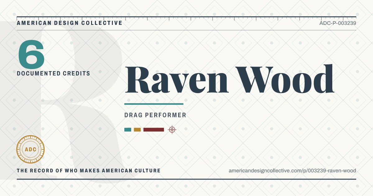 Registry card for Raven Wood: the ADC seal, Raven Wood, and how much is on record.
