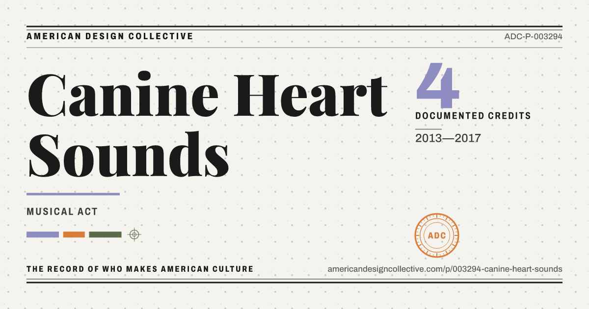 Registry card for Canine Heart Sounds: the ADC seal, Canine Heart Sounds, and how much is on record.