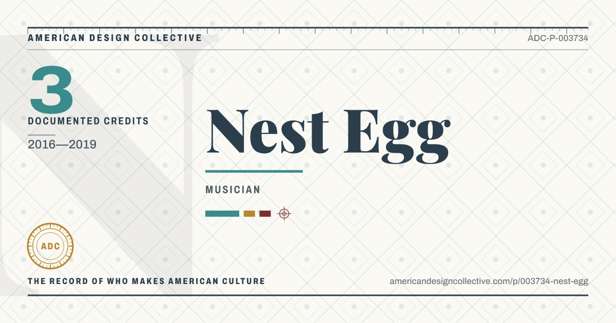 Registry card for Nest Egg: the ADC seal, Nest Egg, and how much is on record.