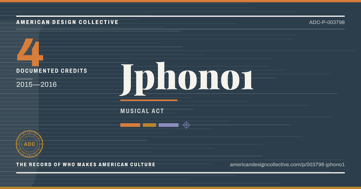 Registry card for Jphono1: the ADC seal, Jphono1, and how much is on record.