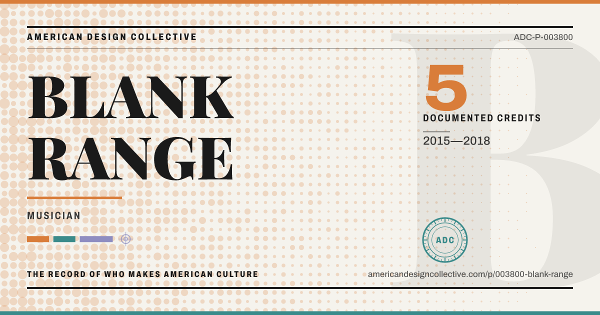 Registry card for BLANK RANGE: the ADC seal, BLANK RANGE, and how much is on record.