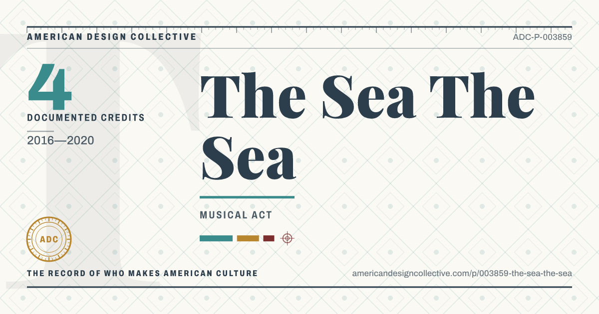 Registry card for The Sea The Sea: the ADC seal, The Sea The Sea, and how much is on record.