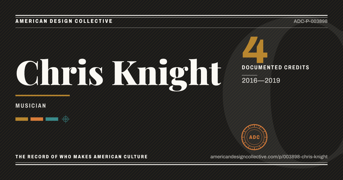 Registry card for Chris Knight: the ADC seal, Chris Knight, and how much is on record.