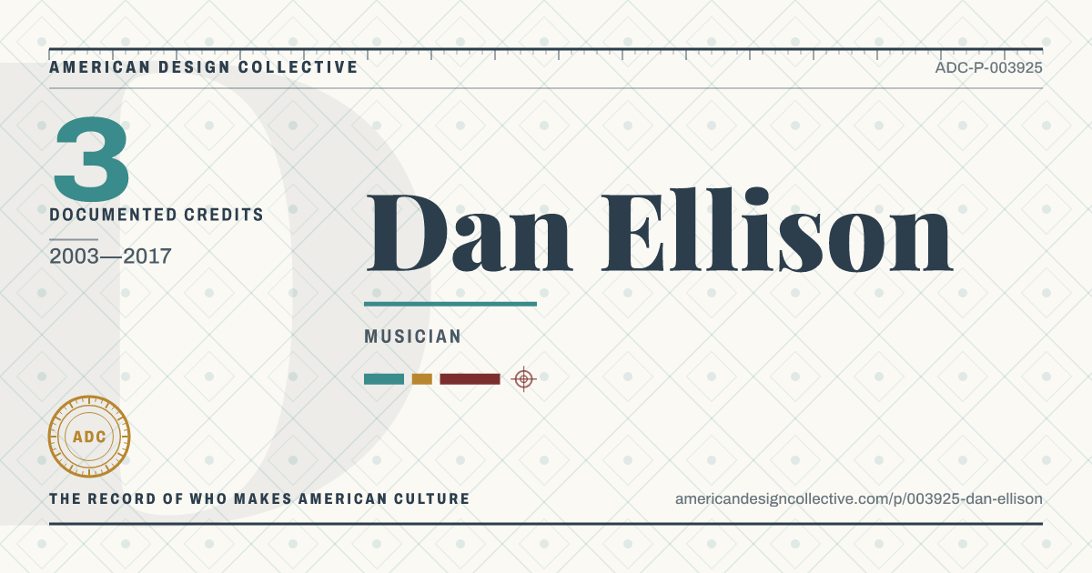 Registry card for Dan Ellison: the ADC seal, Dan Ellison, and how much is on record.