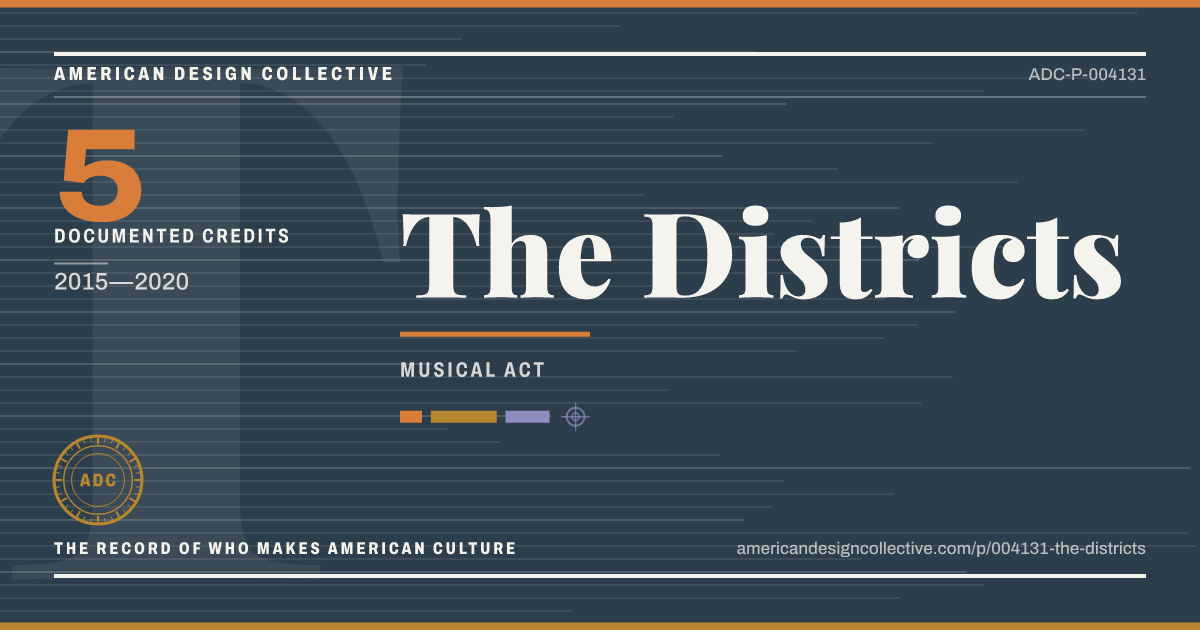 Registry card for The Districts: the ADC seal, The Districts, and how much is on record.