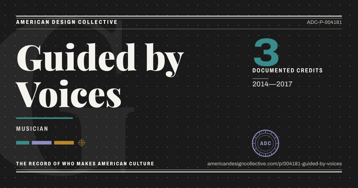Registry card for Guided by Voices: the ADC seal, Guided by Voices, and how much is on record.