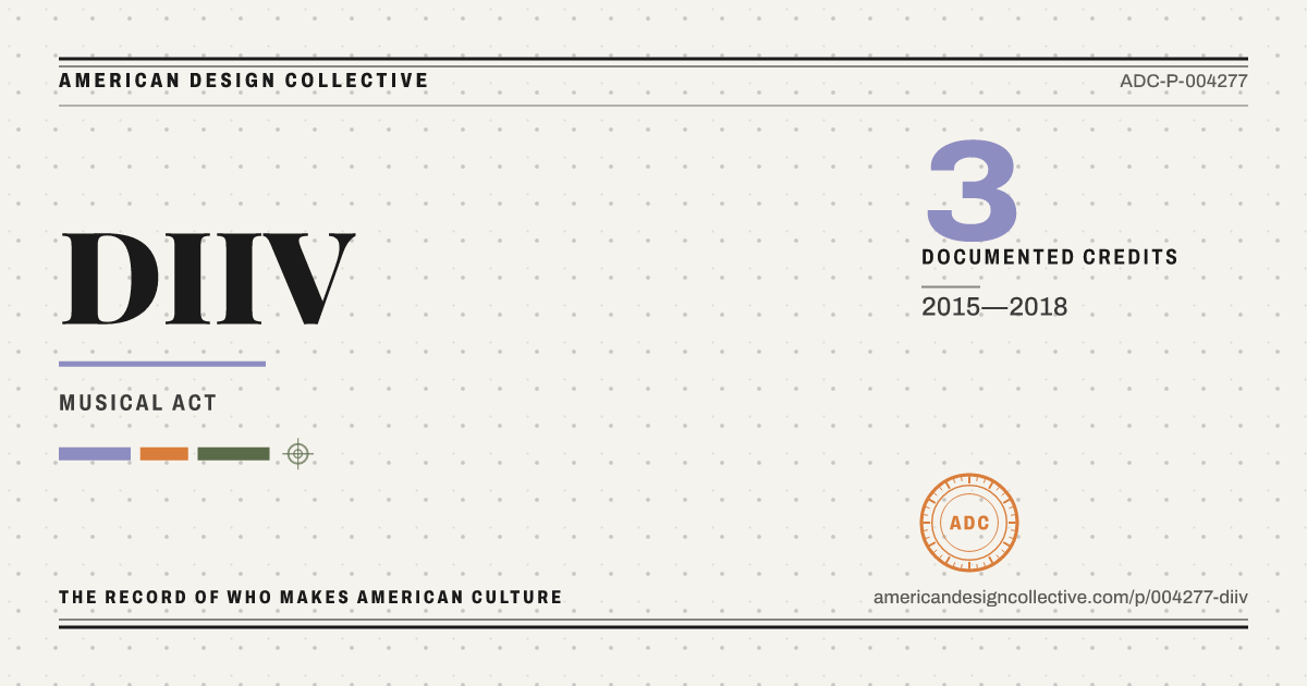 Registry card for DIIV: the ADC seal, DIIV, and how much is on record.