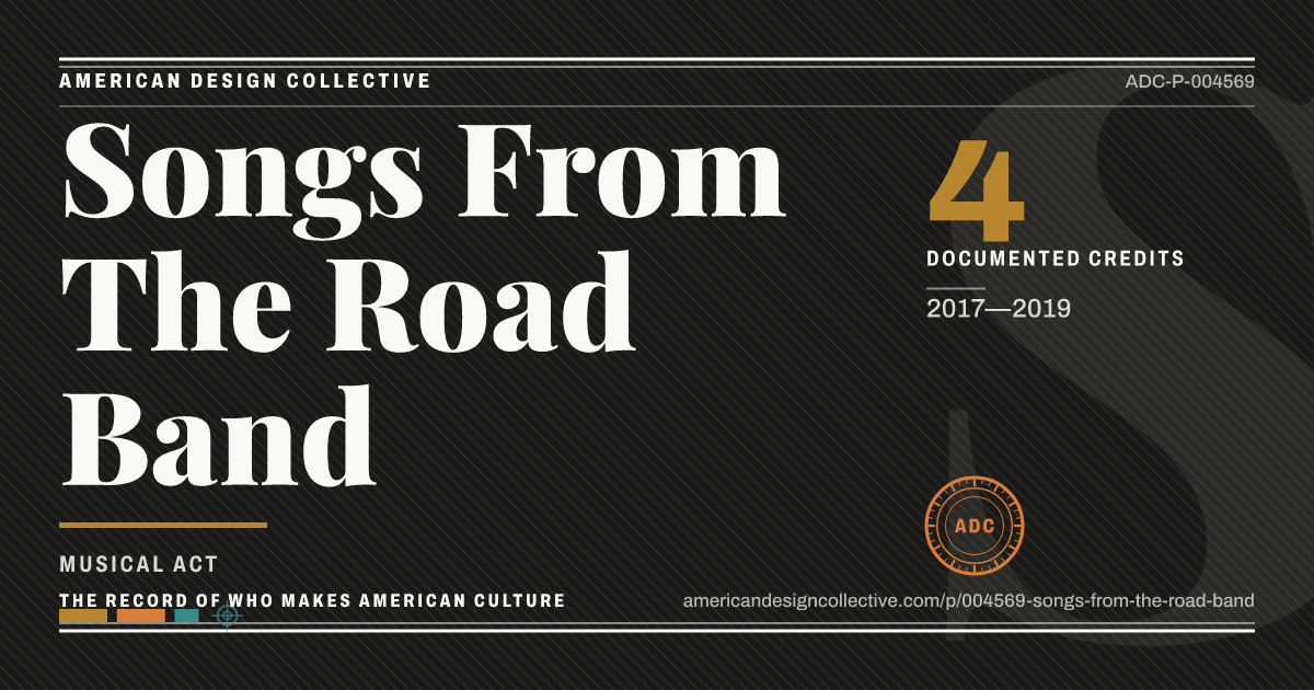 Registry card for Songs From The Road Band: the ADC seal, Songs From The Road Band, and how much is on record.