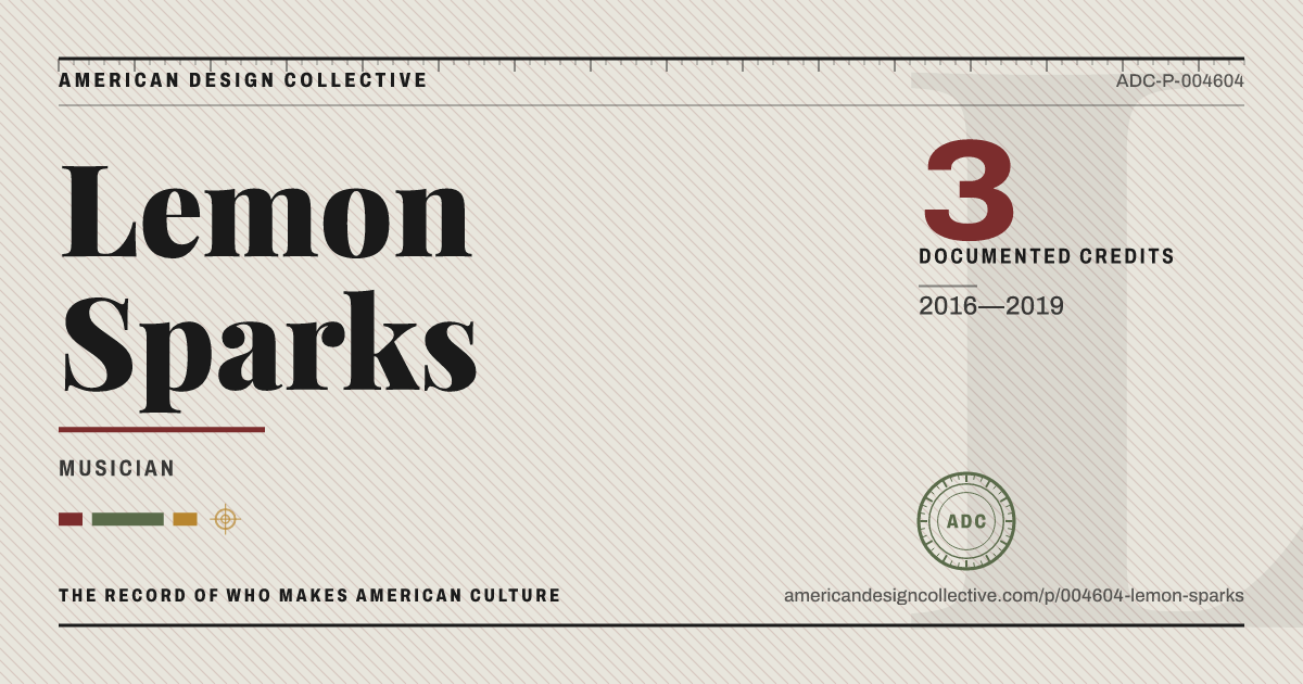 Registry card for Lemon Sparks: the ADC seal, Lemon Sparks, and how much is on record.