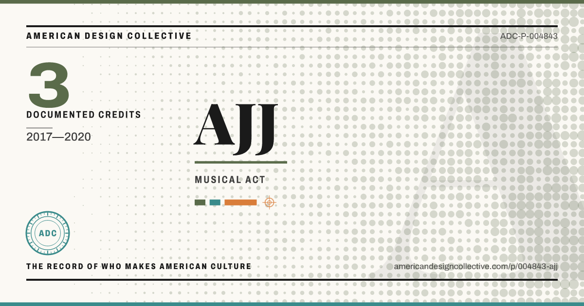 Registry card for AJJ: the ADC seal, AJJ, and how much is on record.