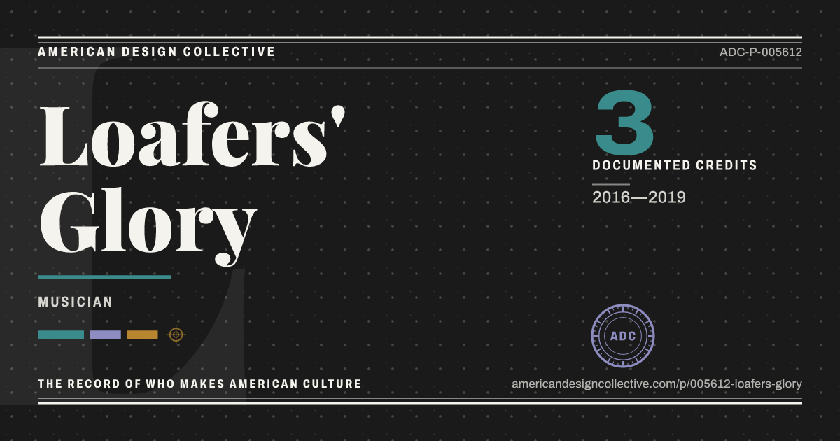 Registry card for Loafers' Glory: the ADC seal, Loafers' Glory, and how much is on record.