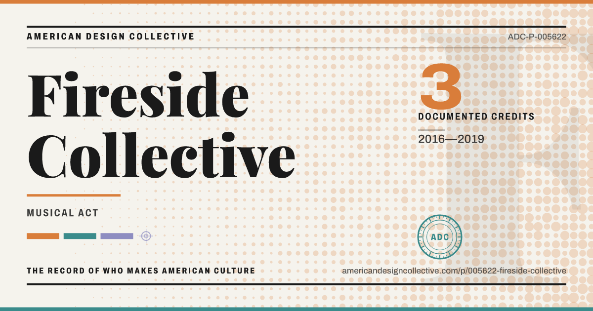 Registry card for Fireside Collective: the ADC seal, Fireside Collective, and how much is on record.