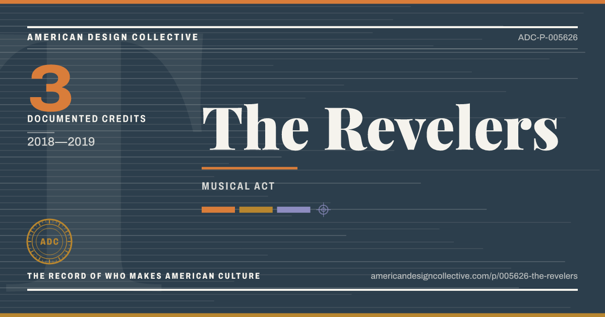 Registry card for The Revelers: the ADC seal, The Revelers, and how much is on record.