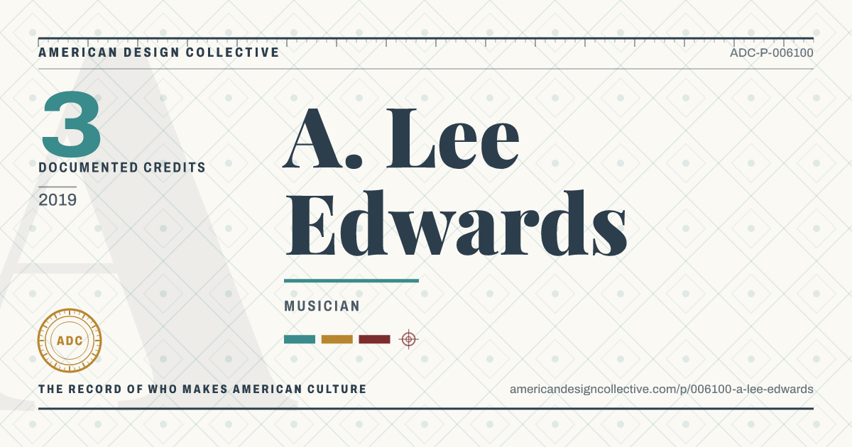 Registry card for A. Lee Edwards: the ADC seal, A. Lee Edwards, and how much is on record.