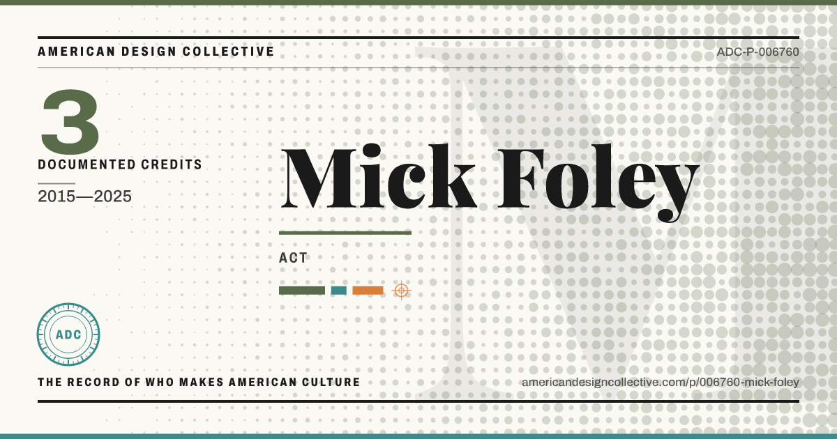 Registry card for Mick Foley: the ADC seal, Mick Foley, and how much is on record.