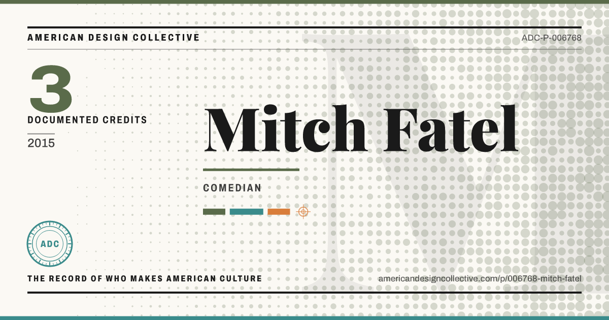 Registry card for Mitch Fatel: the ADC seal, Mitch Fatel, and how much is on record.