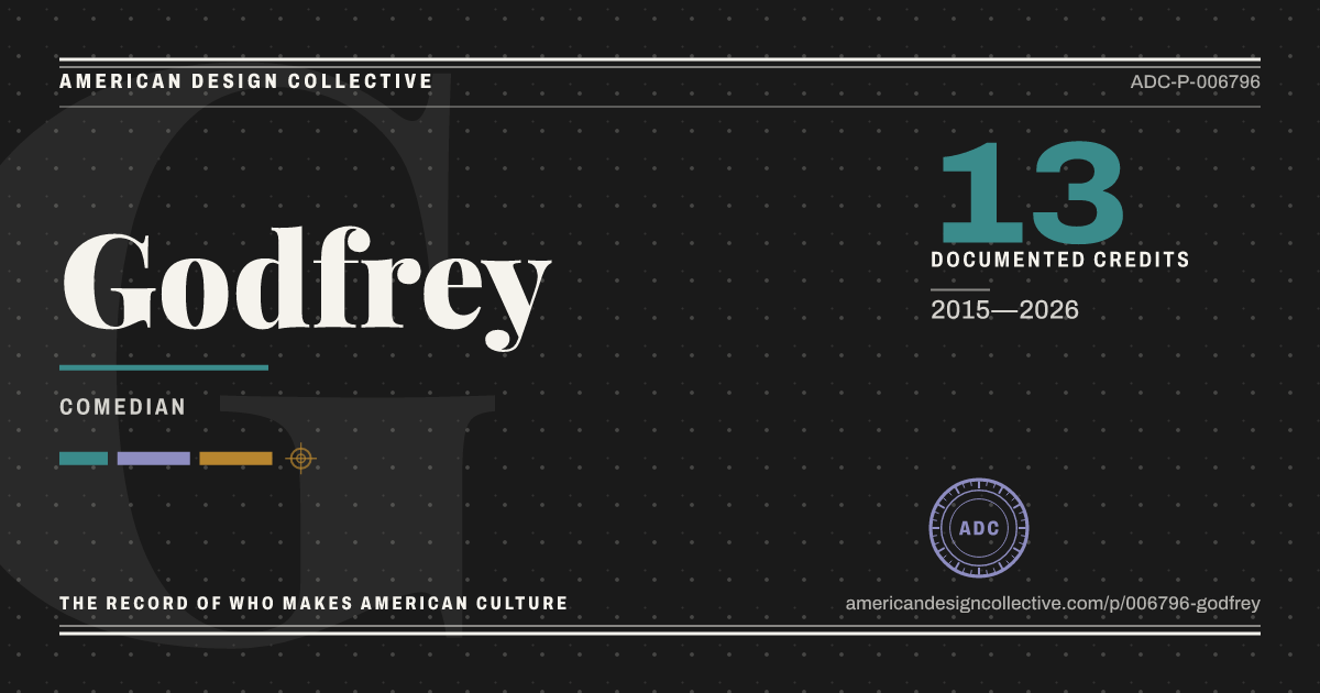 Registry card for Godfrey: the ADC seal, Godfrey, and how much is on record.