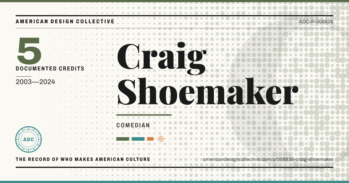 Registry card for Craig Shoemaker: the ADC seal, Craig Shoemaker, and how much is on record.