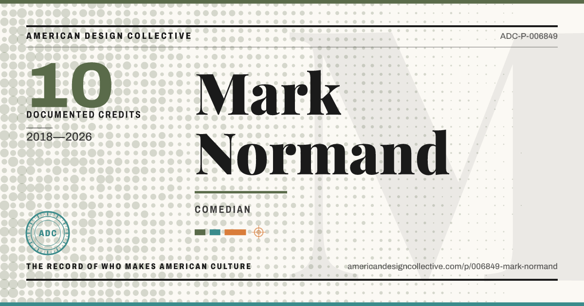 Registry card for Mark Normand: the ADC seal, Mark Normand, and how much is on record.