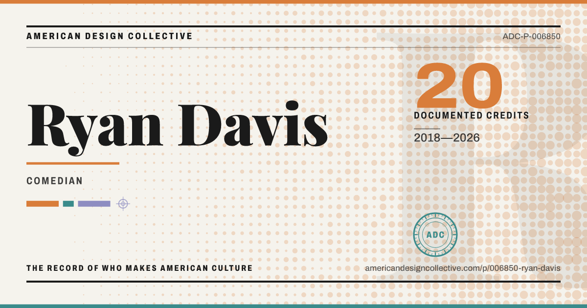 Registry card for Ryan Davis: the ADC seal, Ryan Davis, and how much is on record.