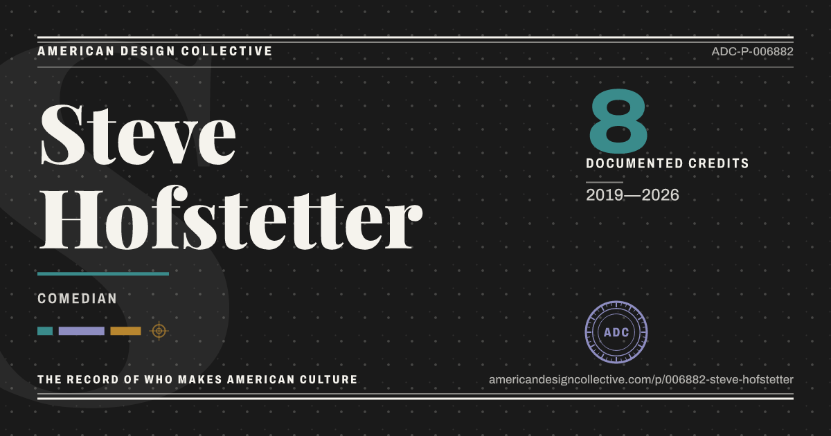 Registry card for Steve Hofstetter: the ADC seal, Steve Hofstetter, and how much is on record.