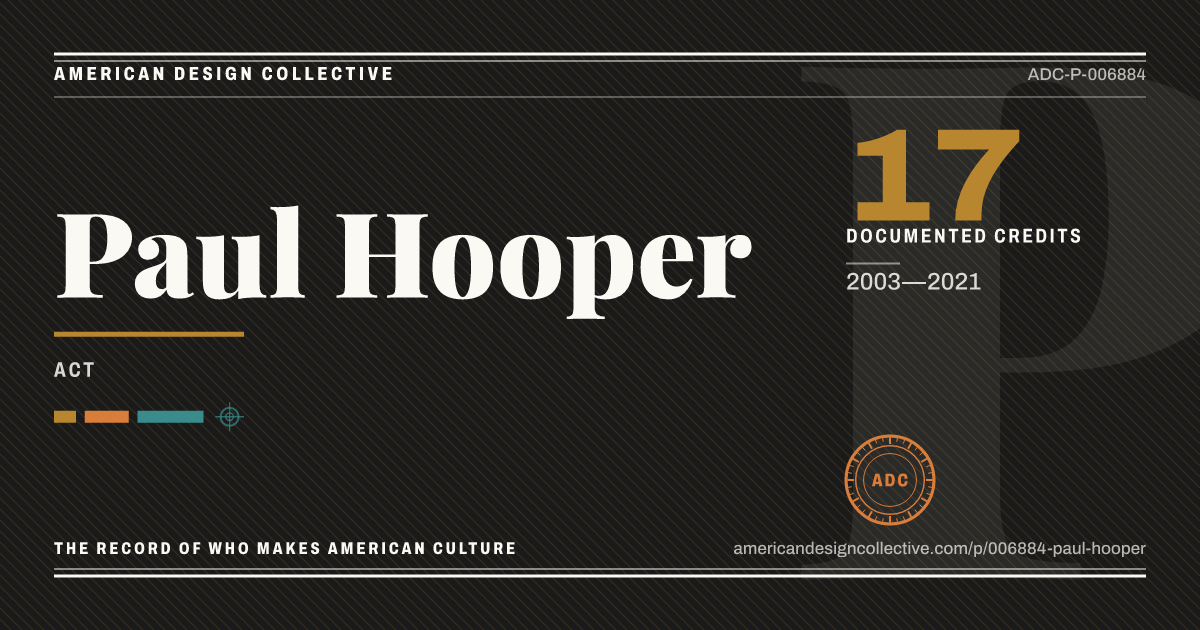 Registry card for Paul Hooper: the ADC seal, Paul Hooper, and how much is on record.