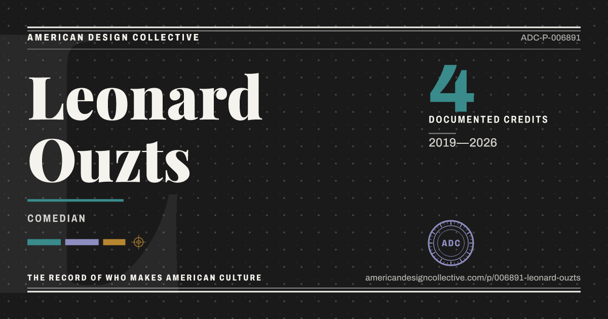 Registry card for Leonard Ouzts: the ADC seal, Leonard Ouzts, and how much is on record.