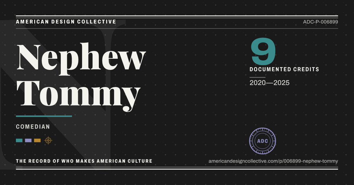 Registry card for Nephew Tommy: the ADC seal, Nephew Tommy, and how much is on record.