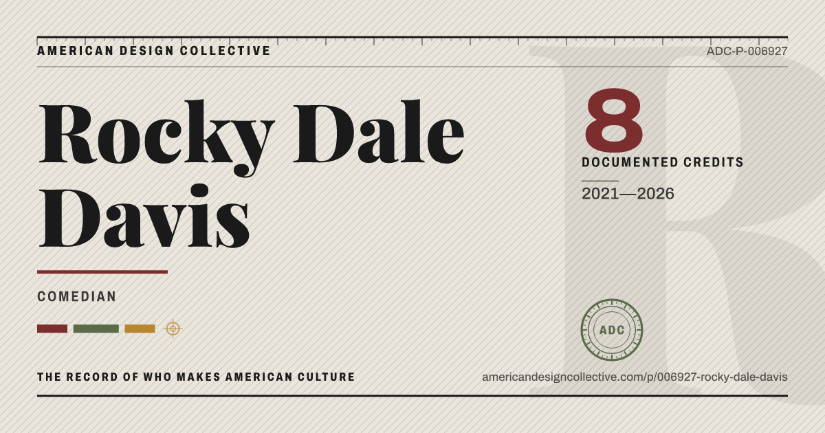 Registry card for Rocky Dale Davis: the ADC seal, Rocky Dale Davis, and how much is on record.