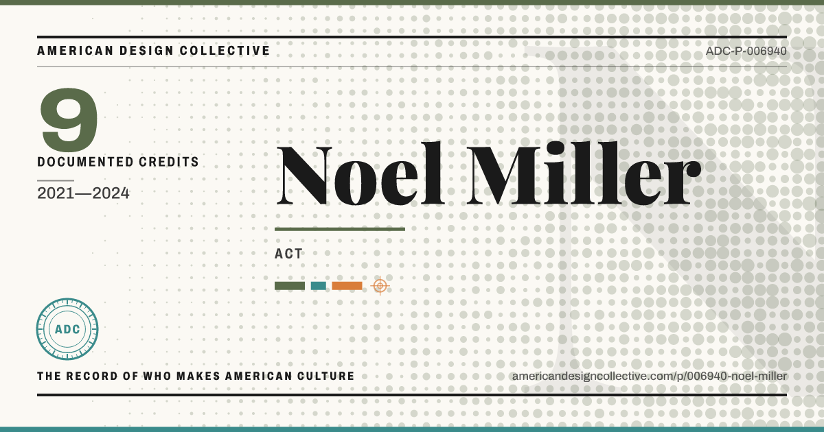 Registry card for Noel Miller: the ADC seal, Noel Miller, and how much is on record.