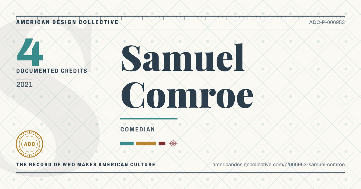 Registry card for Samuel Comroe: the ADC seal, Samuel Comroe, and how much is on record.