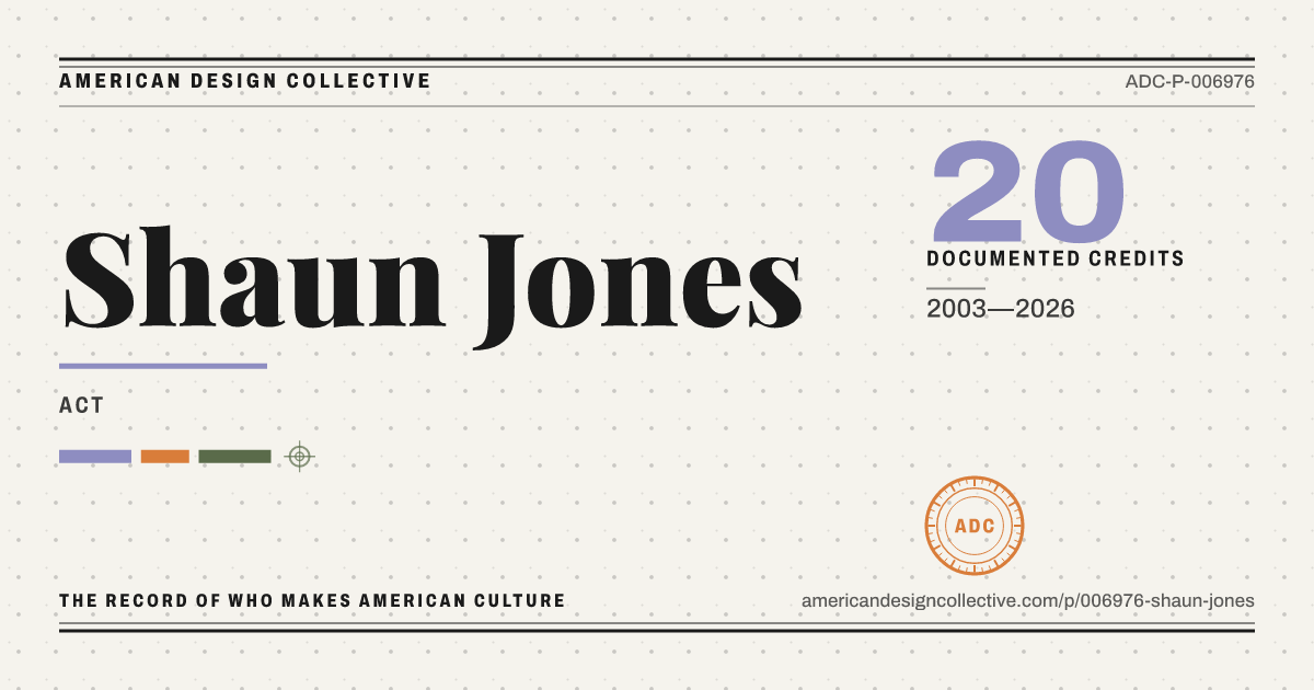 Registry card for Shaun Jones: the ADC seal, Shaun Jones, and how much is on record.