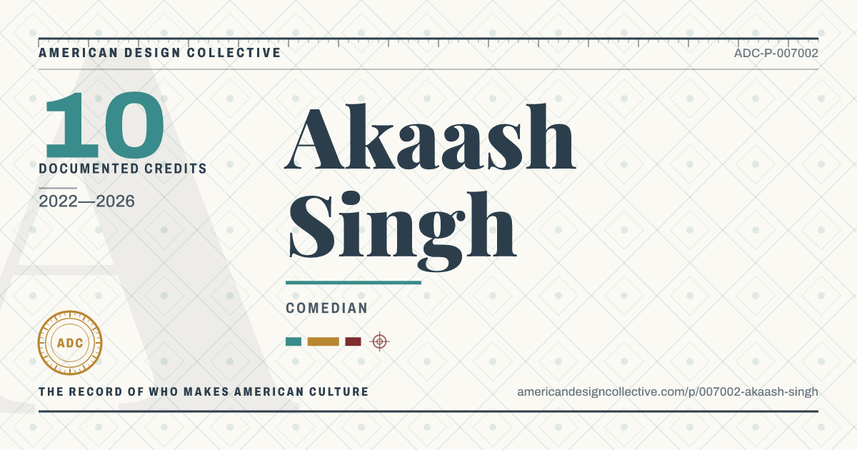 Registry card for Akaash Singh: the ADC seal, Akaash Singh, and how much is on record.