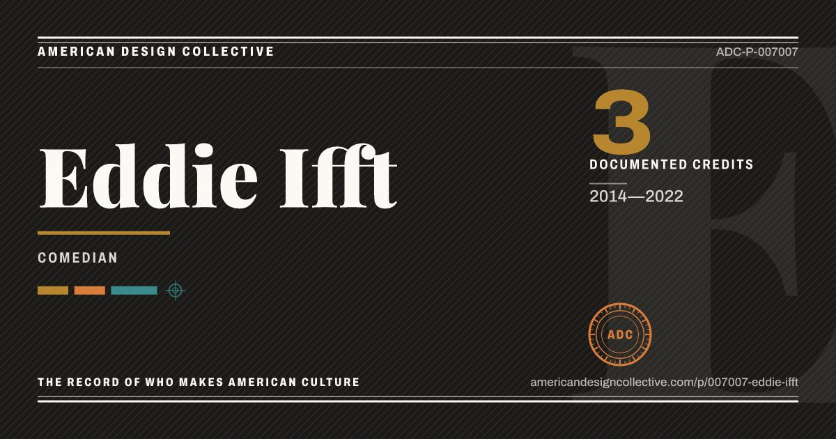 Registry card for Eddie Ifft: the ADC seal, Eddie Ifft, and how much is on record.