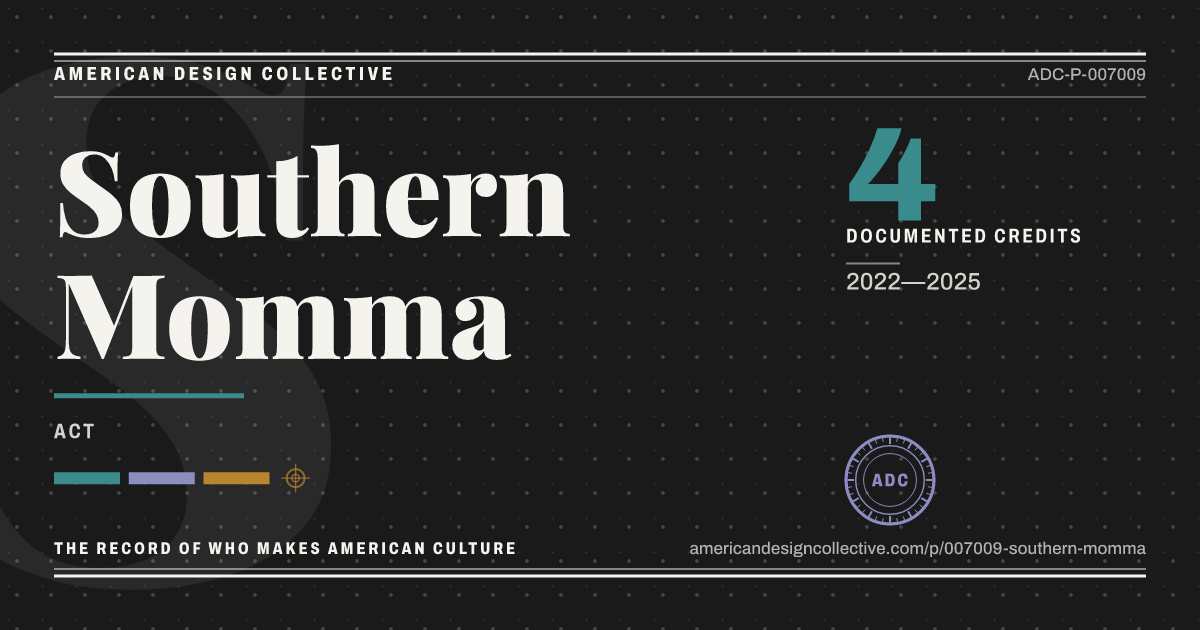 Registry card for Southern Momma: the ADC seal, Southern Momma, and how much is on record.