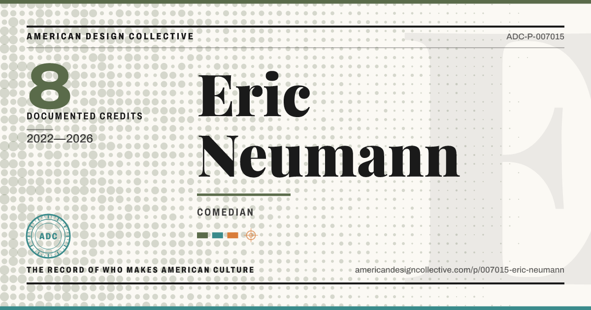 Registry card for Eric Neumann: the ADC seal, Eric Neumann, and how much is on record.