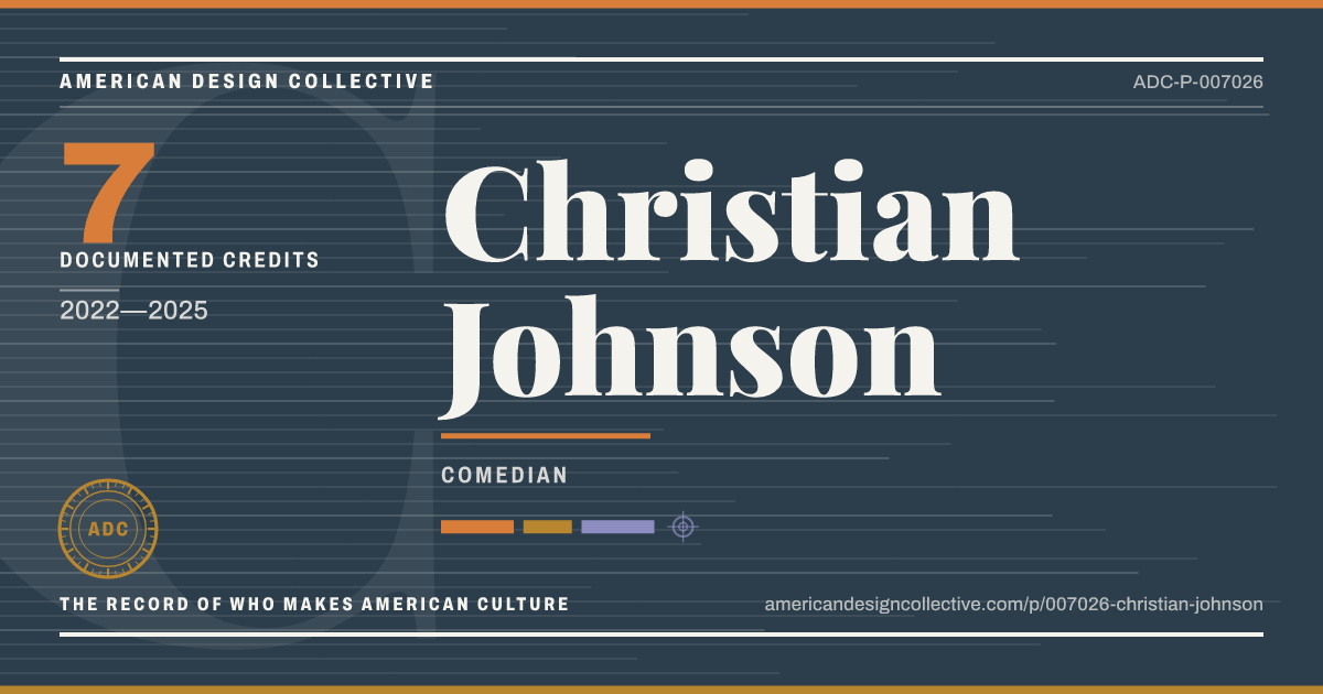 Registry card for Christian Johnson: the ADC seal, Christian Johnson, and how much is on record.