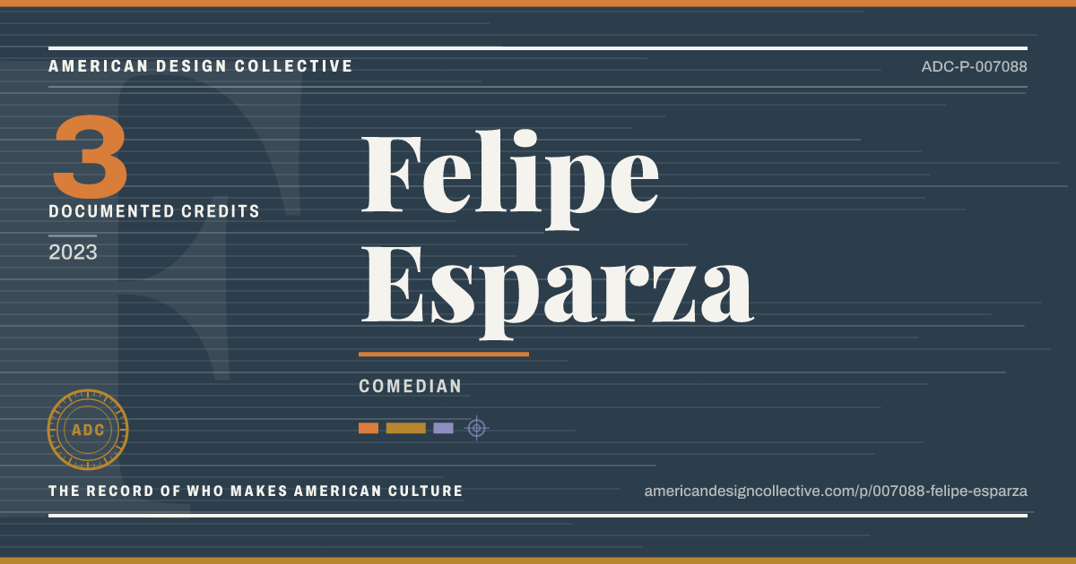 Registry card for Felipe Esparza: the ADC seal, Felipe Esparza, and how much is on record.
