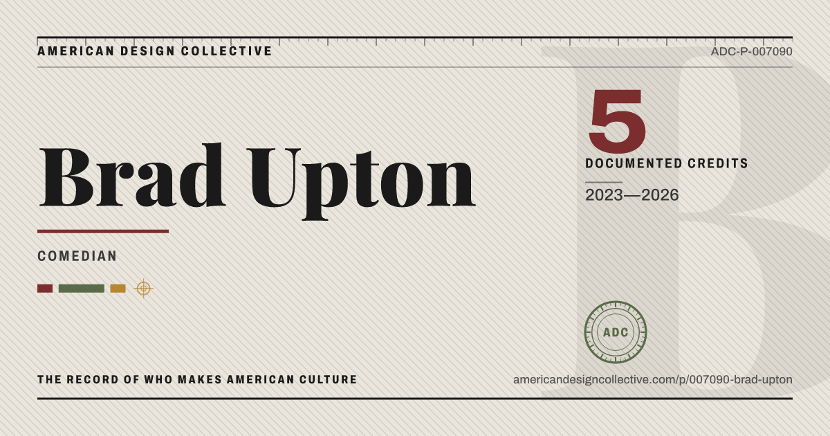 Registry card for Brad Upton: the ADC seal, Brad Upton, and how much is on record.