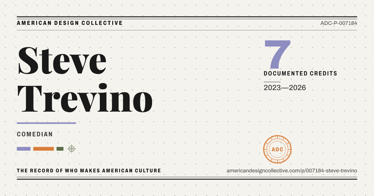 Registry card for Steve Trevino: the ADC seal, Steve Trevino, and how much is on record.