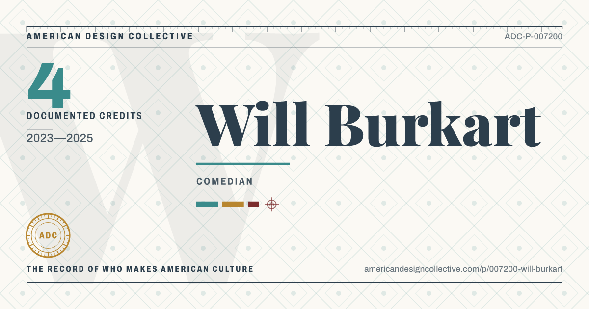 Registry card for Will Burkart: the ADC seal, Will Burkart, and how much is on record.