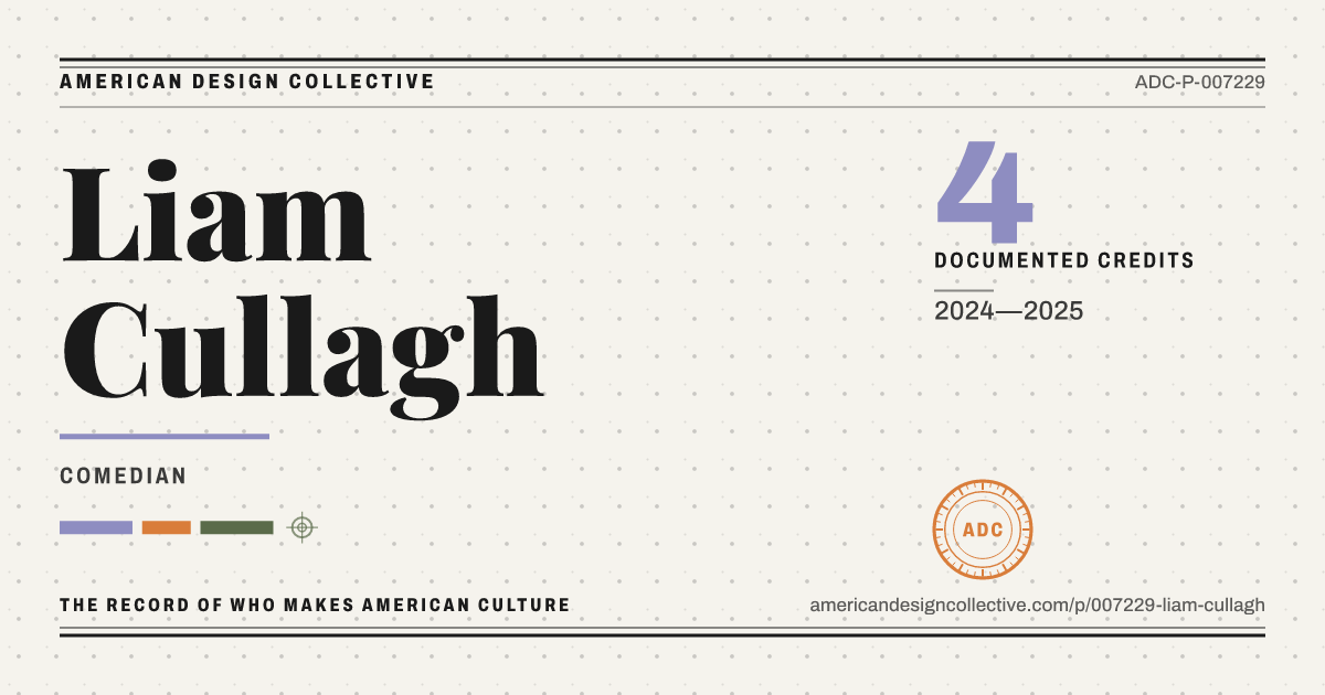 Registry card for Liam Cullagh: the ADC seal, Liam Cullagh, and how much is on record.