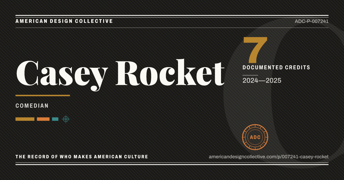 Registry card for Casey Rocket: the ADC seal, Casey Rocket, and how much is on record.
