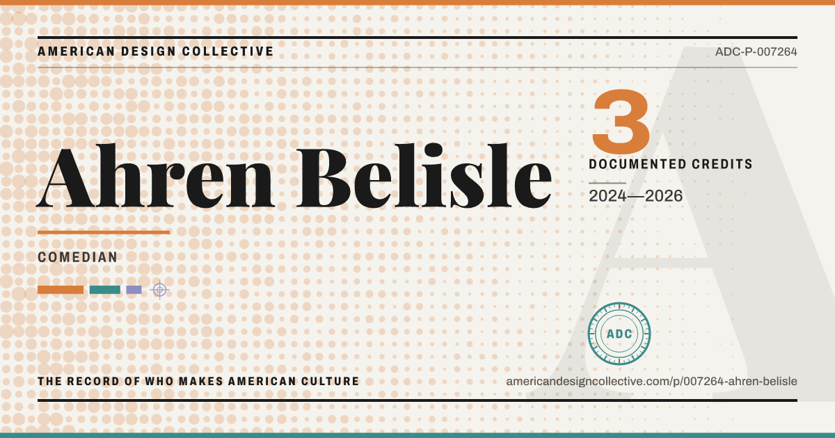 Registry card for Ahren Belisle: the ADC seal, Ahren Belisle, and how much is on record.
