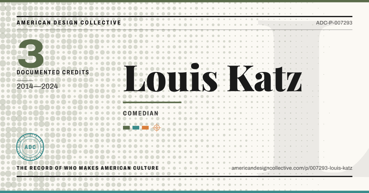 Registry card for Louis Katz: the ADC seal, Louis Katz, and how much is on record.