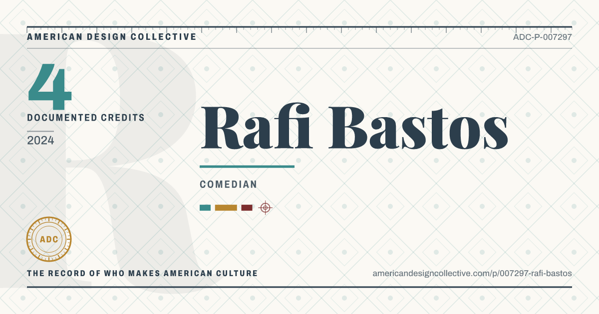 Registry card for Rafi Bastos: the ADC seal, Rafi Bastos, and how much is on record.