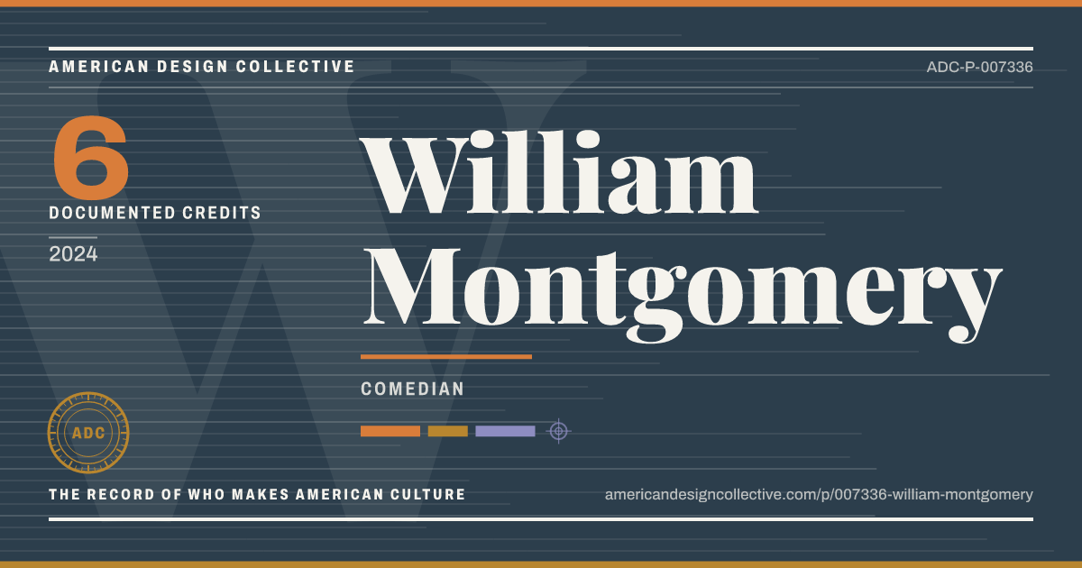 Registry card for William Montgomery: the ADC seal, William Montgomery, and how much is on record.